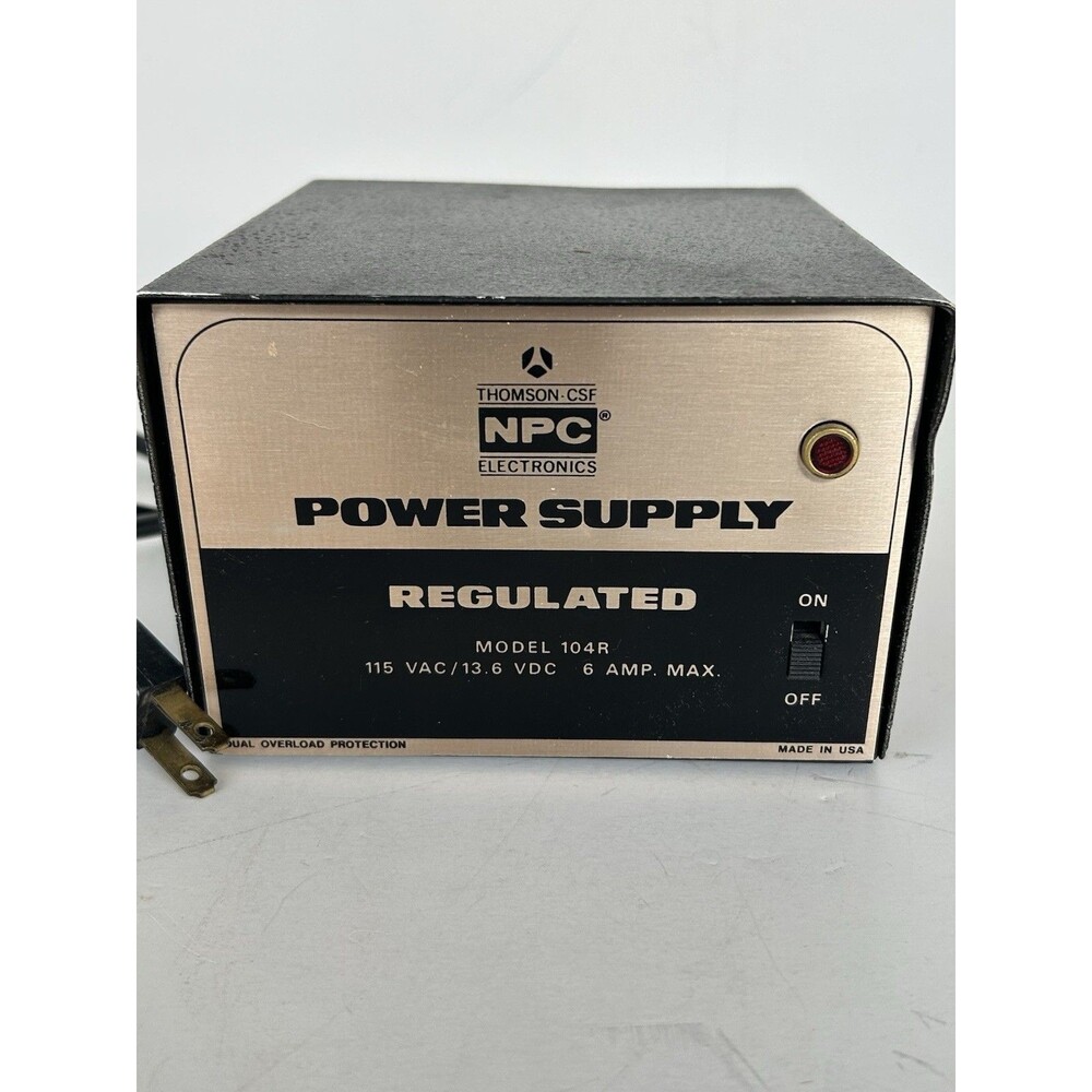 NPC Electronics Thomson-CSF 104R 13.6V 6A Regulated DC Power Supply Tested